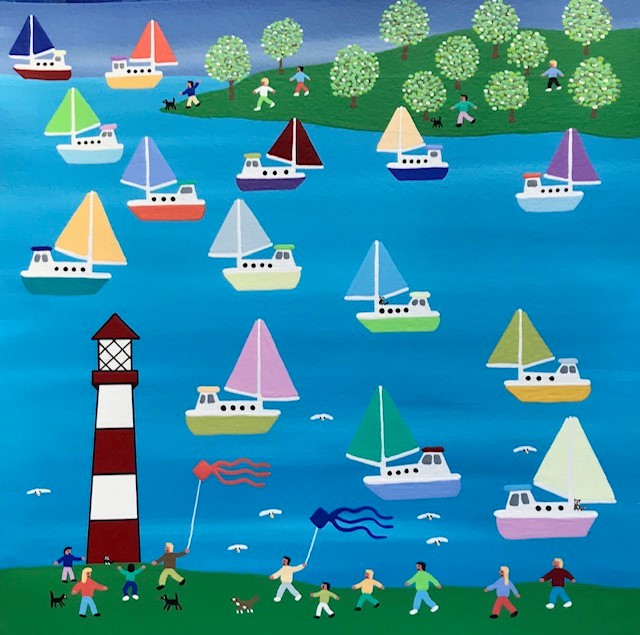'Kites at the Lighthouse' by artist Gordon Barker
